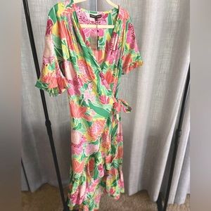 NWT America & Beyond L Long Beach Wrap Dress- BOUTIQUE